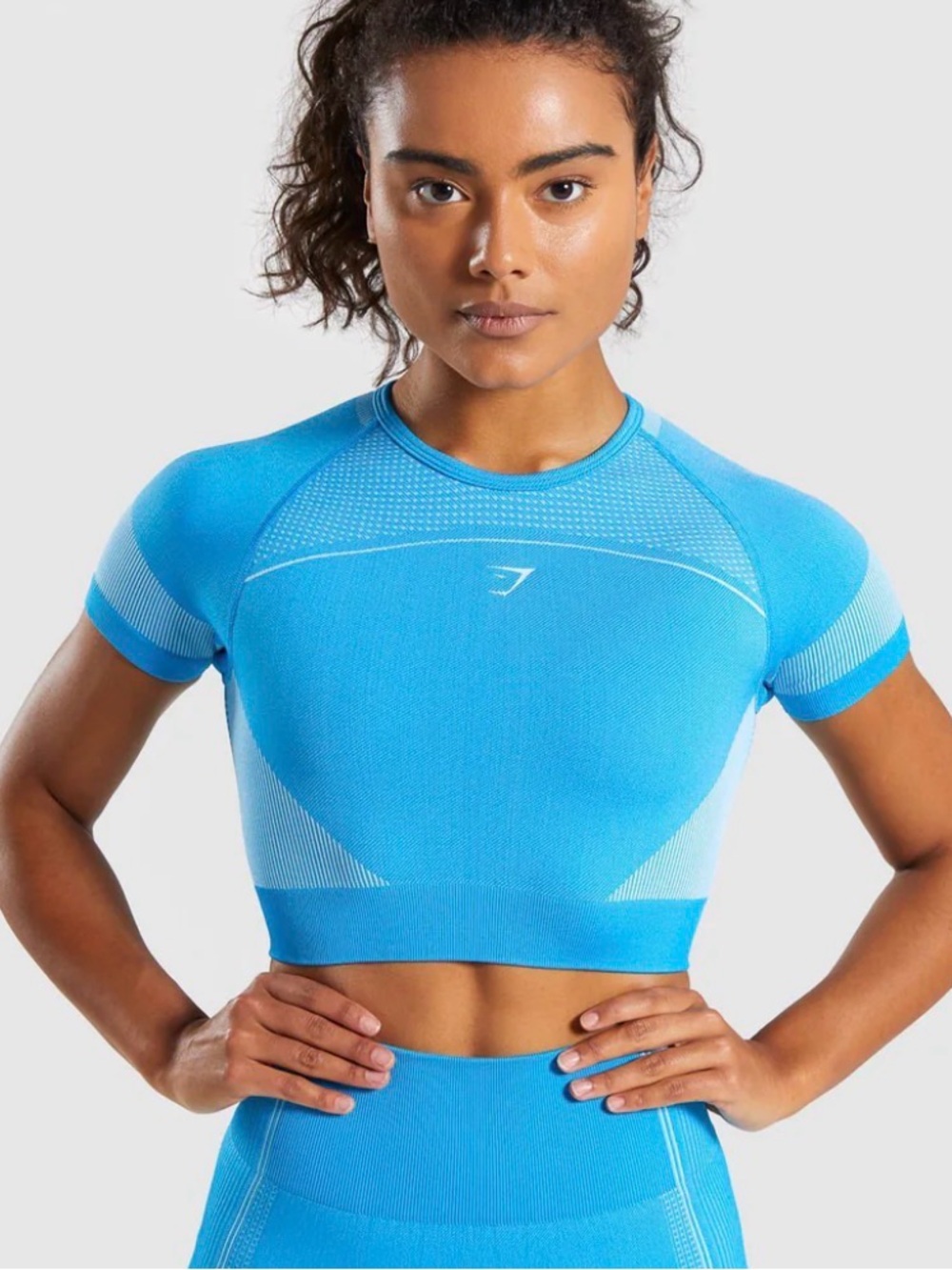 Gymshark Bright Blue Seamless Crop Top